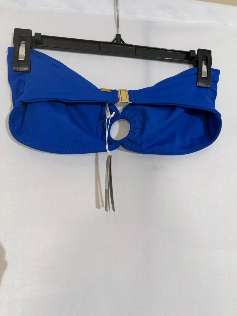 Gooseberry Seaside Bandeaux Bikini Top Size L Royal Blue NWT